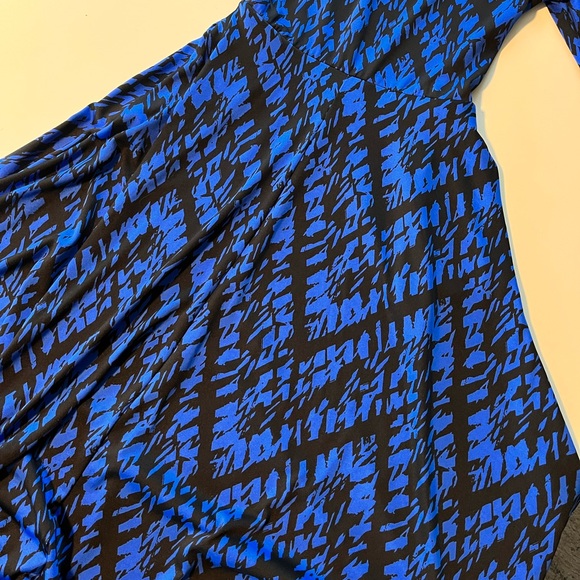 WOMENS XS MAXI DRESS BLUE BLACK NWT AGNES & DORA POCKETS - Picture 2 of 6